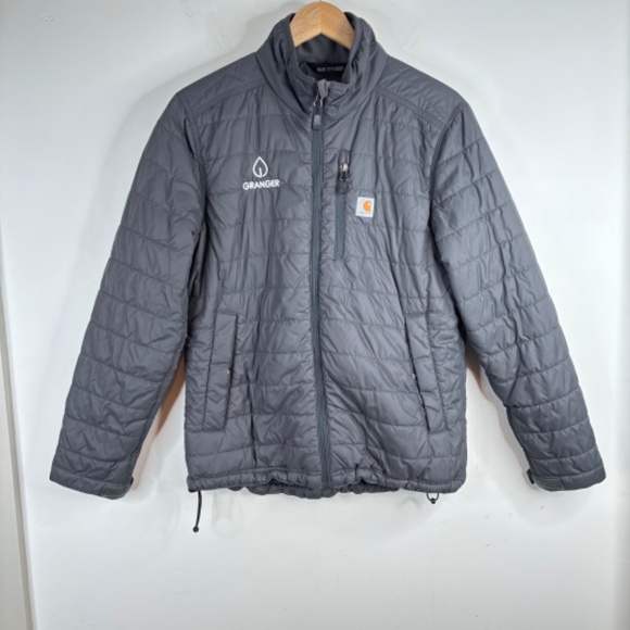 Carhartt Womens Gilliam Jacket M Rain Defender Full Zip Grey Outdoor Fall LOGO - Picture 11 of 11